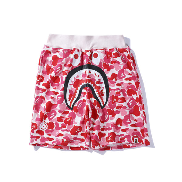 BAPE ABC Camo Shark Sweat Shorts Pink