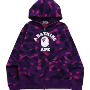 BAPE Color Camo College Full Zip Hoodie (FW21) – Purple