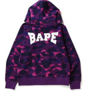 BAPE Color Camo Full Zip Hoodie – Purple