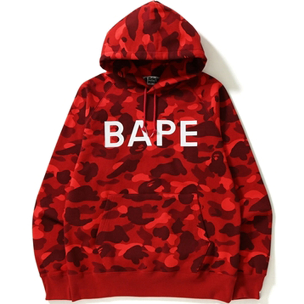 BAPE Color Camo Pullover Hoodie – Red - Bape Hoodie