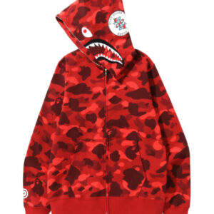 BAPE Color Camo Shark Full Zip Hoodie (SS22) – Red